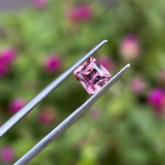 Natural 1.23 ct pink spinel princess cut gemstone Untreated spinel eye clean clarity Loose spinel 1.23 carat gem Princess cut spinel for jewelry Natural pink spinel Sri Lanka origin