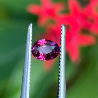 Natural 0.55 ct pinkish red ruby oval mixed cut gemstone Untreated ruby eye clean clarity Loose Ceylon ruby 0.55 carat gem Oval mixed cut ruby for jewelry Natural ruby Sri Lanka origin
