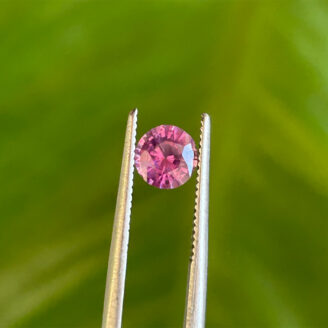 Natural 0.77 ct smoky purple sapphire round cut gemstone Untreated purple sapphire VS clarity from Sri Lanka Loose Ceylon smoky purple sapphire 0.77 carat gem Round cut purple sapphire ideal for jewelry Eye clean natural purple sapphire Sri Lanka origin